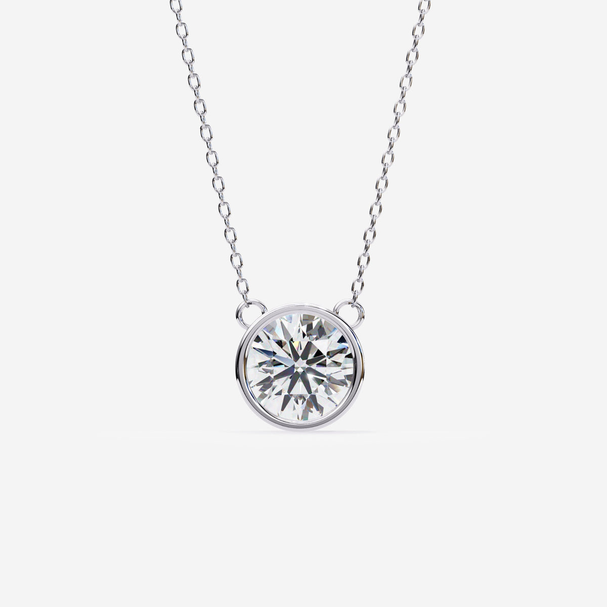 0.50 Ct Natural Diamond Necklace / 14K Solid Gold Diamond Pendant / Diamond Solitaire Necklace / 16-18 inch length / 1 mm Cable Chain