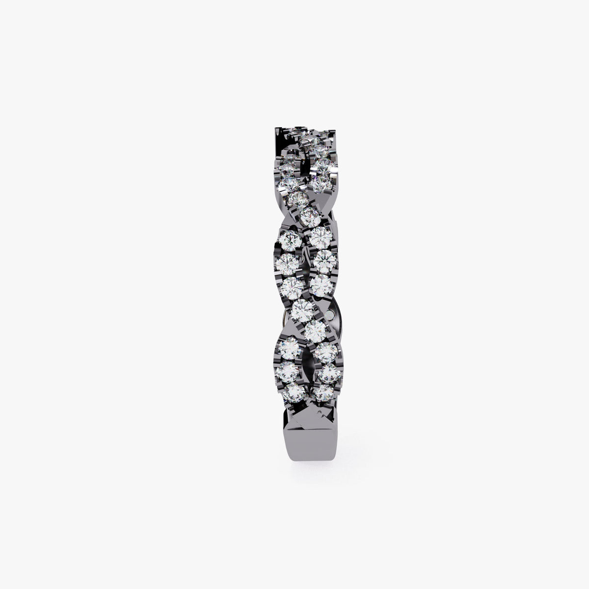 14k Gold Twist Band Ring: 0.50 CT Round Natural Diamond Engagement Ring