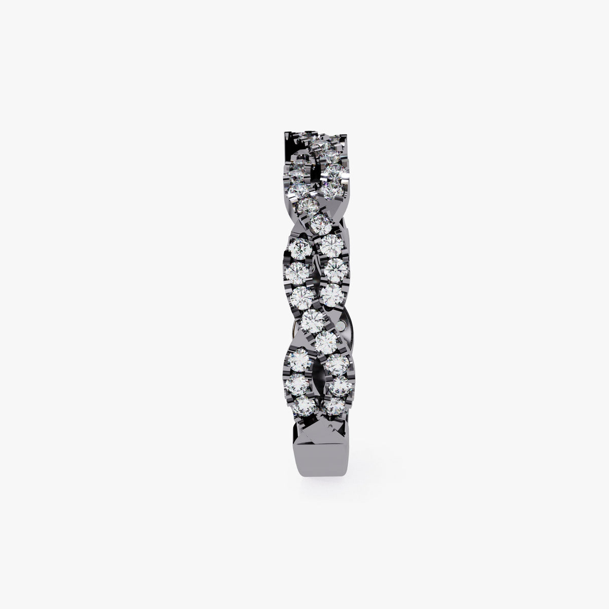 14K Twist Diamond Ring: 0.50 Ctw Half Eternity Infinity Wedding Band
