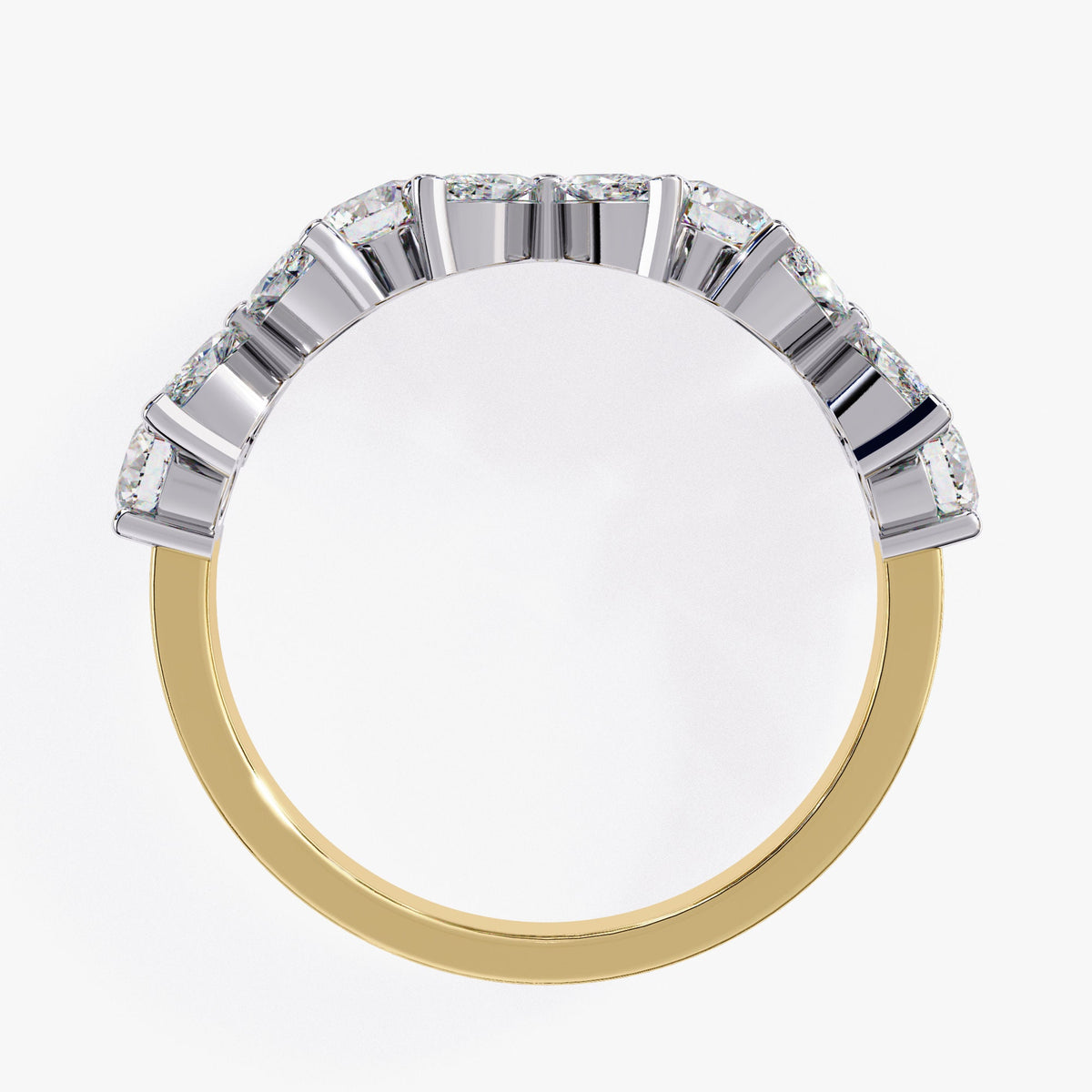 1.05 CT Marquise Round Diamond Ring: 14k Gold Floral Wedding Band