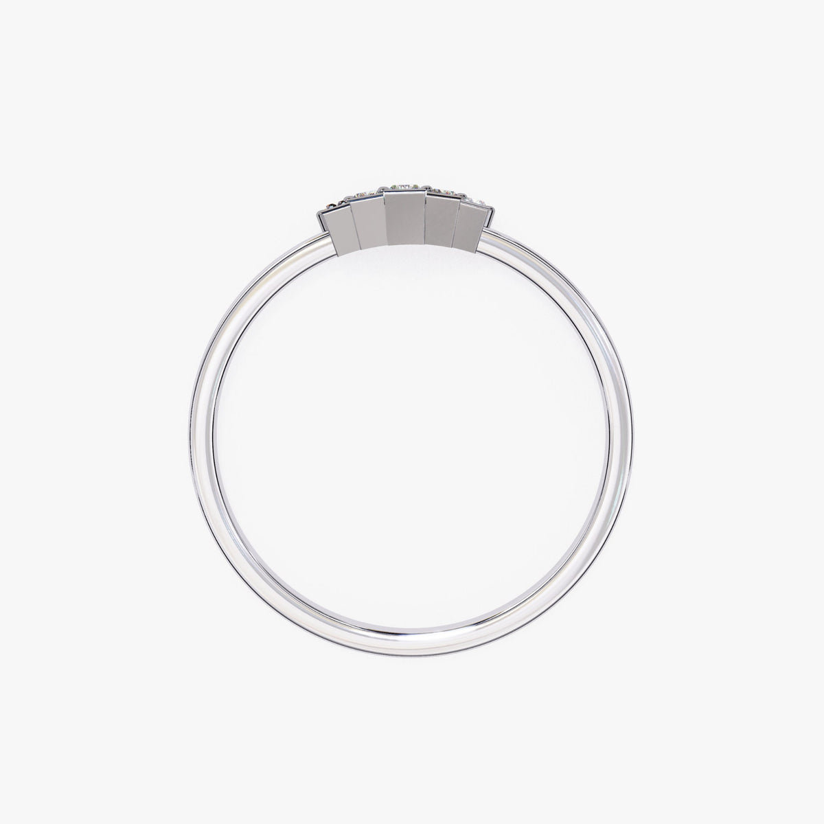 Baguette Lab Grown Diamond Ring: 14k Gold Tiara Band, Channel Setting (0.20Ct)