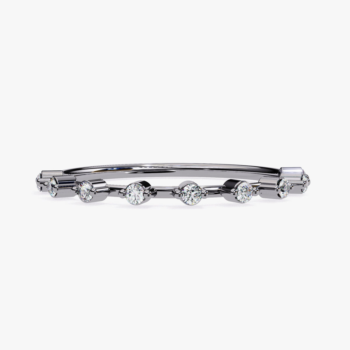 Dainty 14k Gold Diamond Wedding Band: 0.10Ct Minimalist Stacking Ring