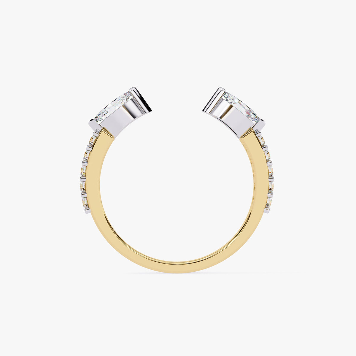 Marquise Diamond Ring: 0.50 CTW, 14K Gold Open Band, Anniversary Ring