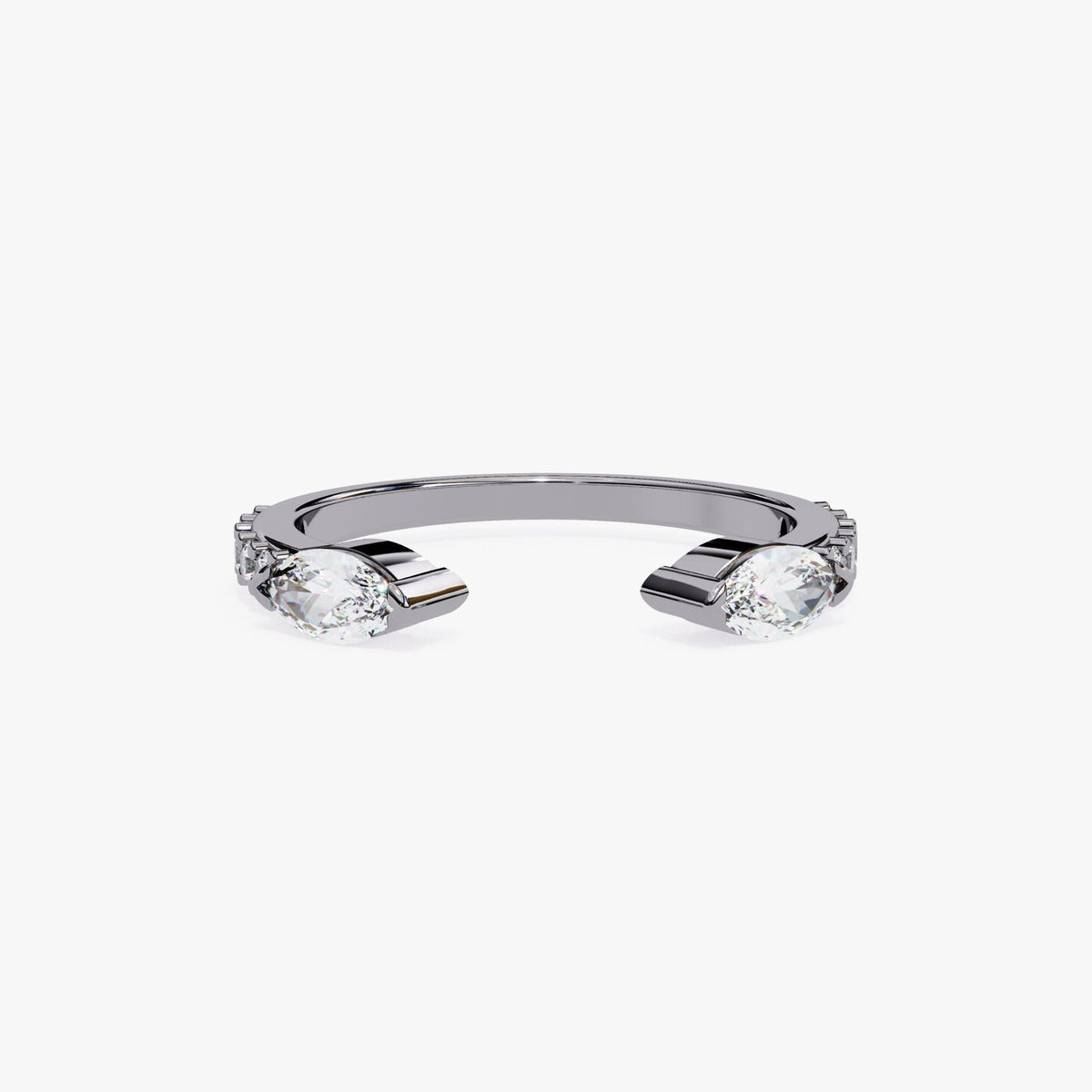 Marquise Diamond Ring: 0.50 CTW, 14K Gold Open Band, Anniversary Ring