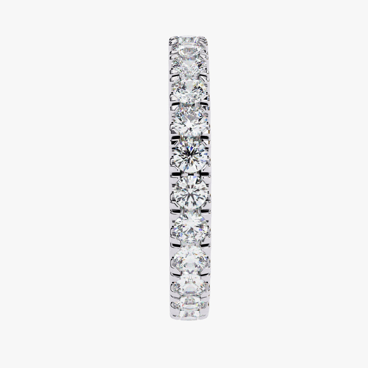 1.35 CT Lab Grown Diamond Eternity Band Ring - 14k Gold 2.4MM Milestone Anniversary Band