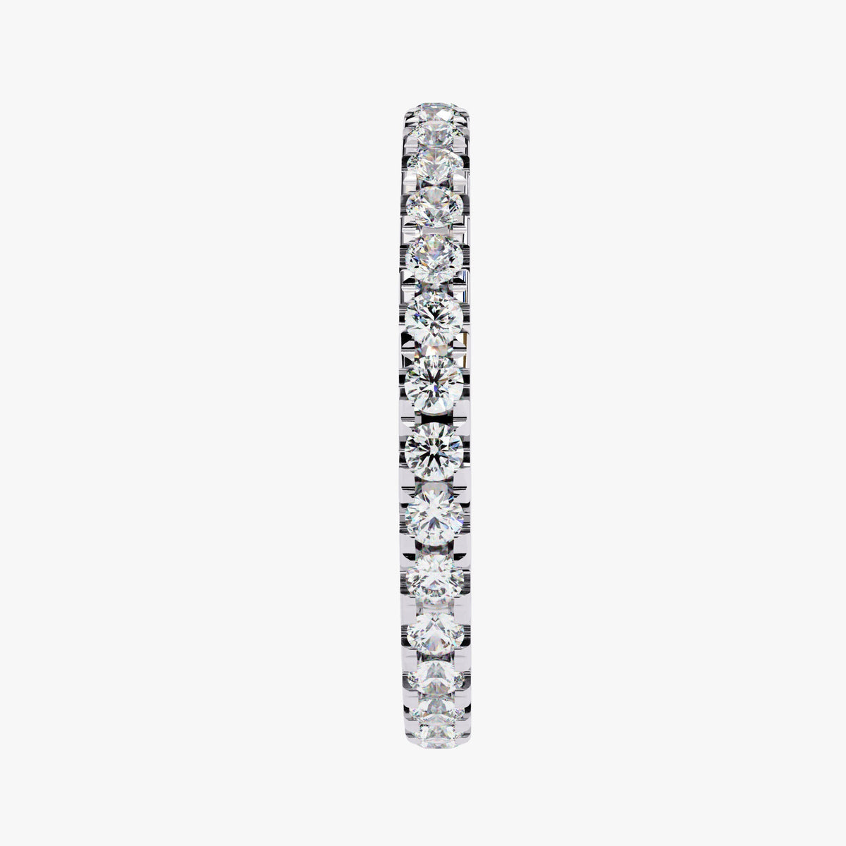 14K Gold Diamond Eternity Band Ring: 0.70 CT 2MM Wedding Band