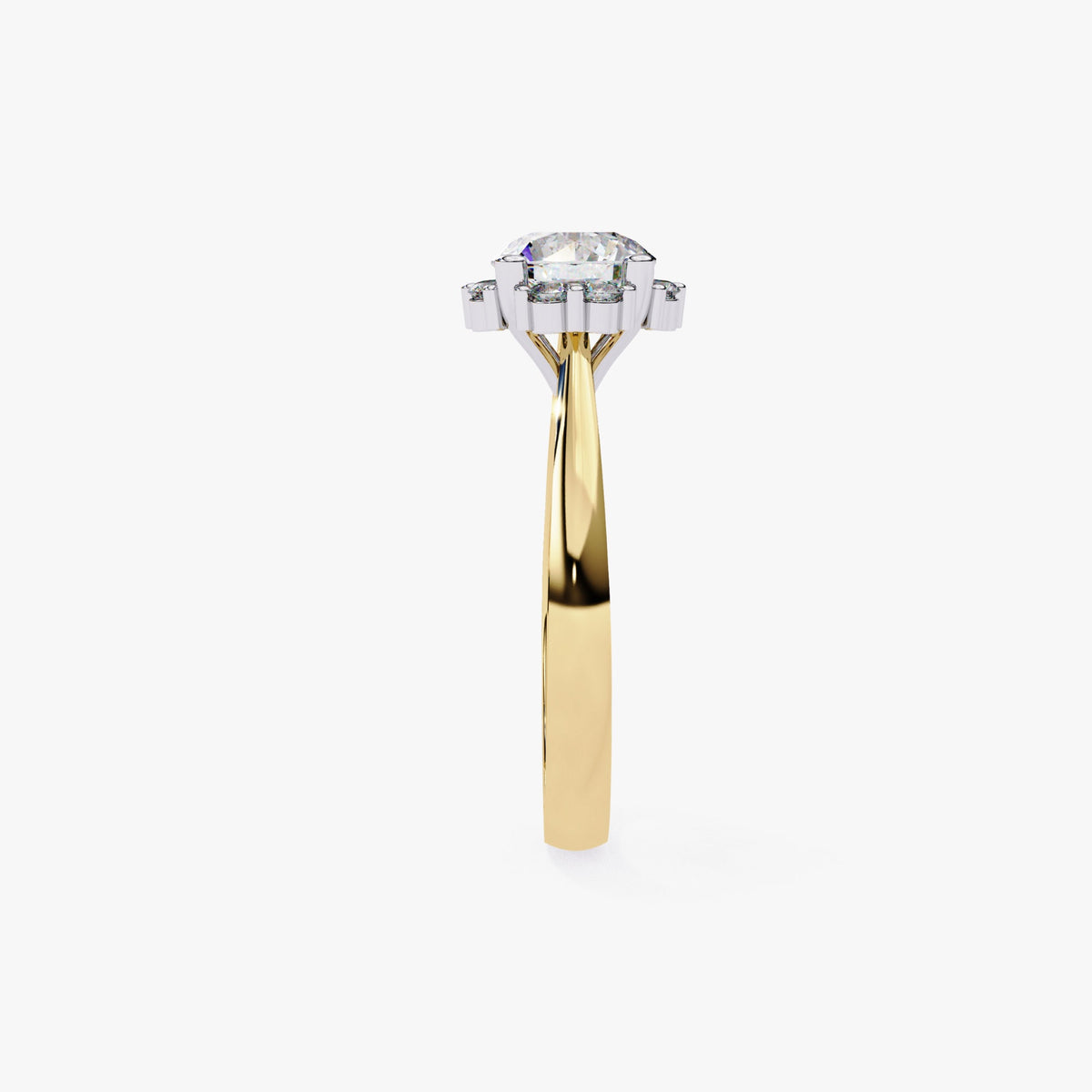 1.15 CTW Lab Grown Diamond Engagement Ring: 14k Gold Solitaire