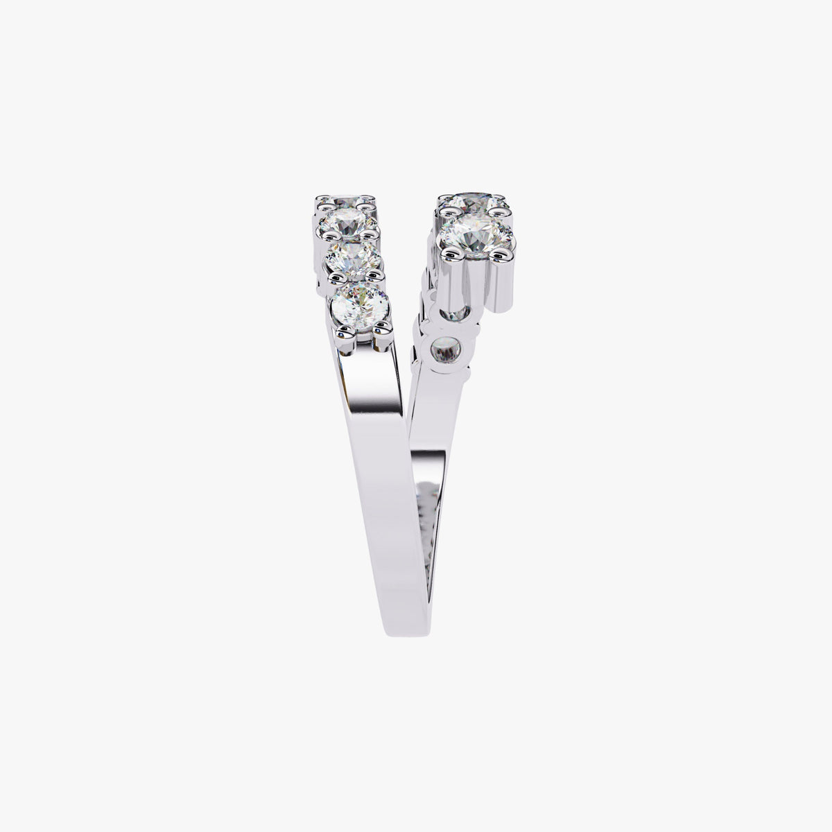1.30 Ct Natural Diamond 14K Gold Open Twist Ring