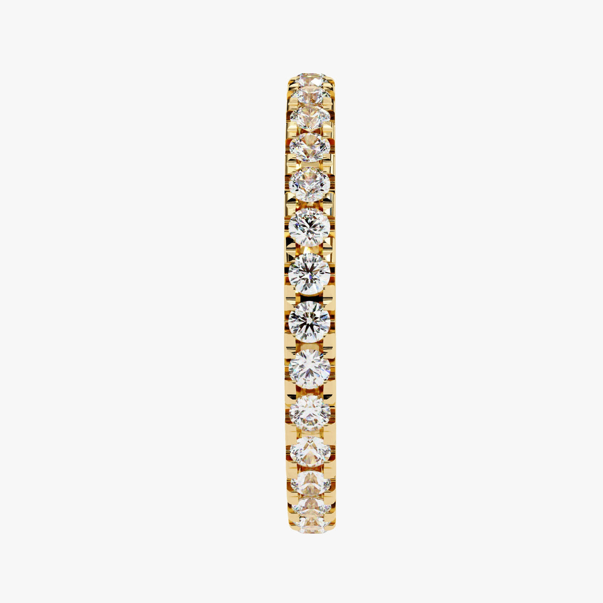14K Gold Lab Diamond Eternity Ring, 2mm Comfort Fit Band