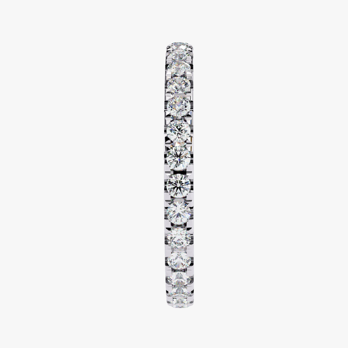 14K Gold Lab Diamond Eternity Ring, 2mm Comfort Fit Band