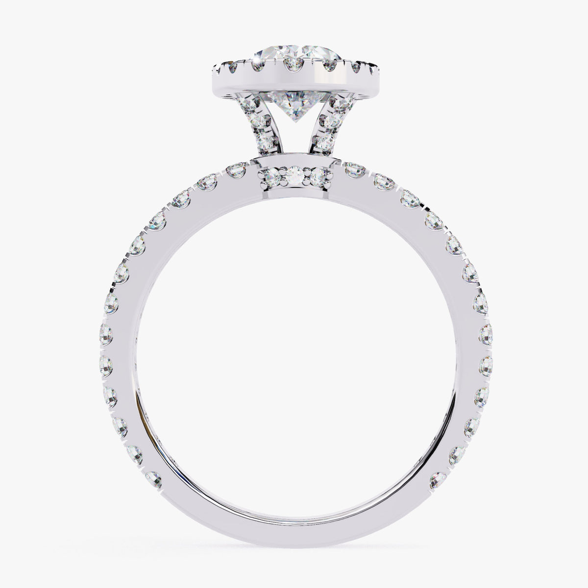 1.8 Ct Oval Lab Grown Diamond Engagement Ring, 14k Real Gold Promise Ring, Half Eternity Band Ring, Solitaire Ring, Proposal Engraved Ring