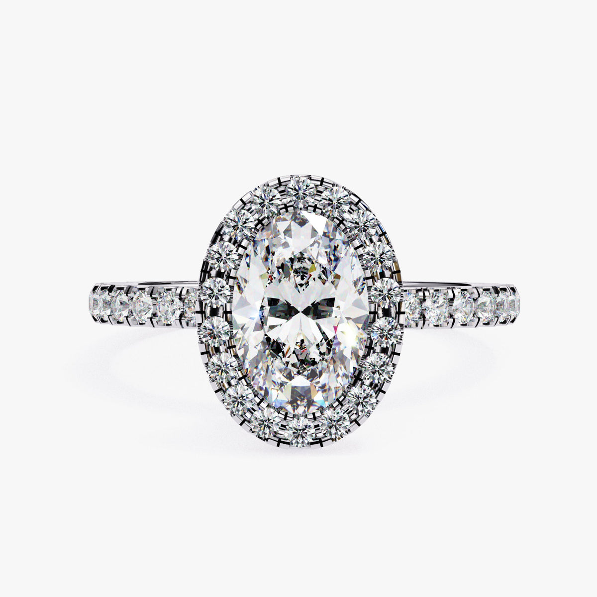 1.8 Ct Oval Lab Grown Diamond Engagement Ring, 14k Real Gold Promise Ring, Half Eternity Band Ring, Solitaire Ring, Proposal Engraved Ring
