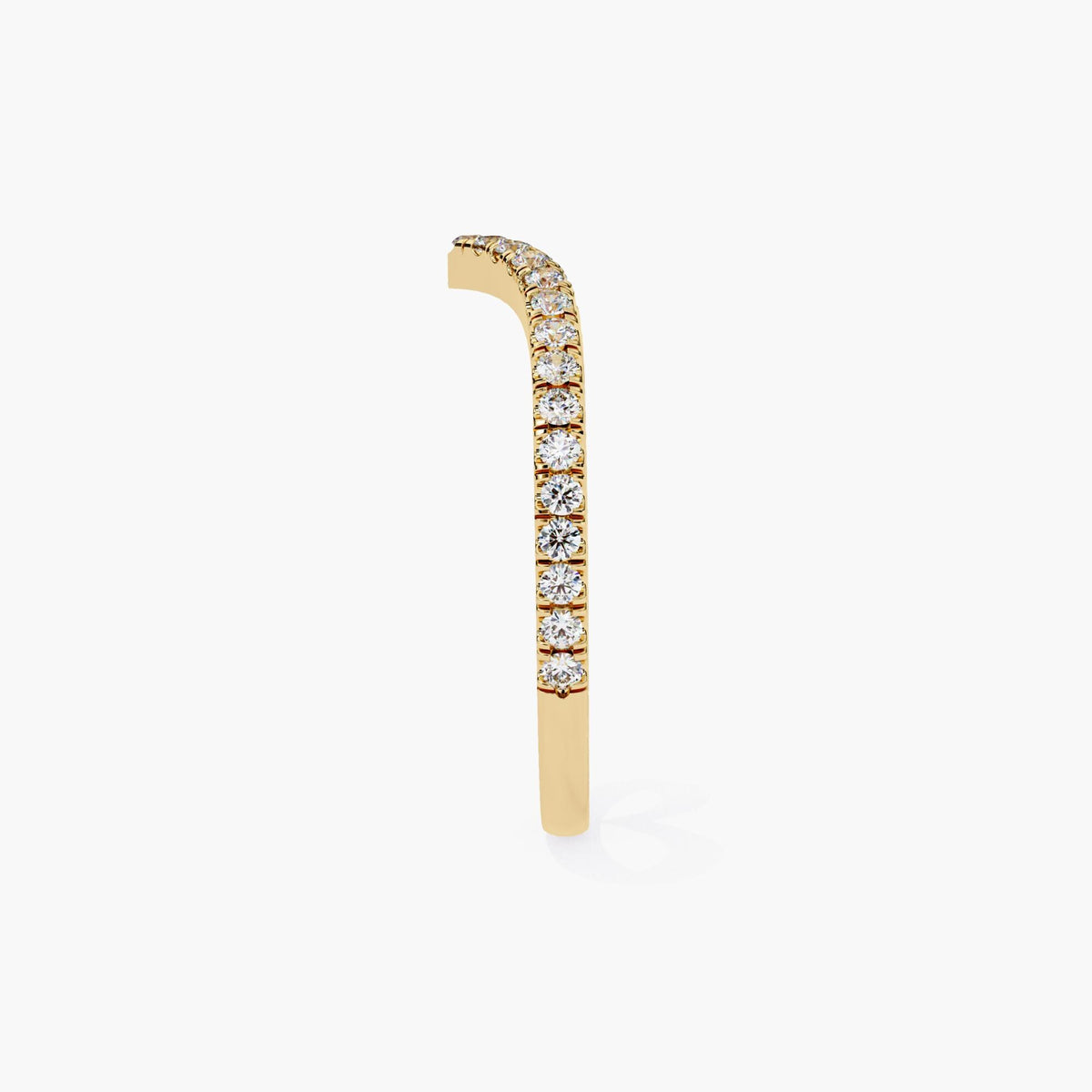 V Shaped Lab Grown Diamond Ring Enhancer, 14k Gold Nesting Crown Ring, Chevron Tiara Ring, Curved Wedding Band Ring Stacker, Contour Ring