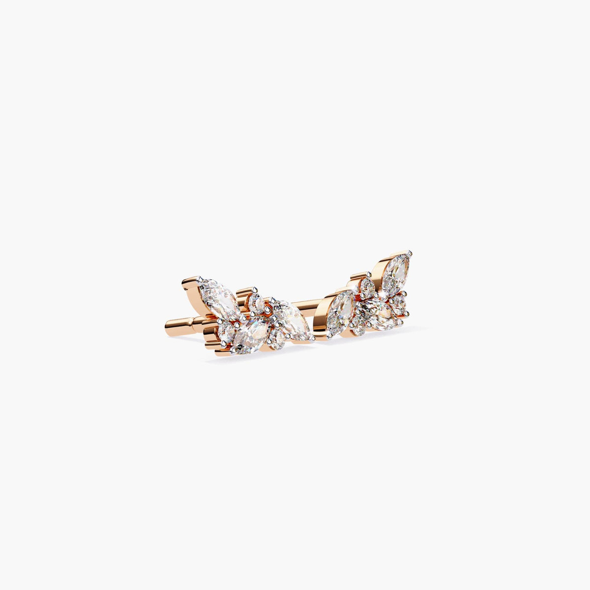 Cluster Elegant Wedding Bridal Lab Grown Diamond Earring, 14k Gold Jewelry Bridesmaid Gift Pageant Round Oval Cut Multistone Unique Earring