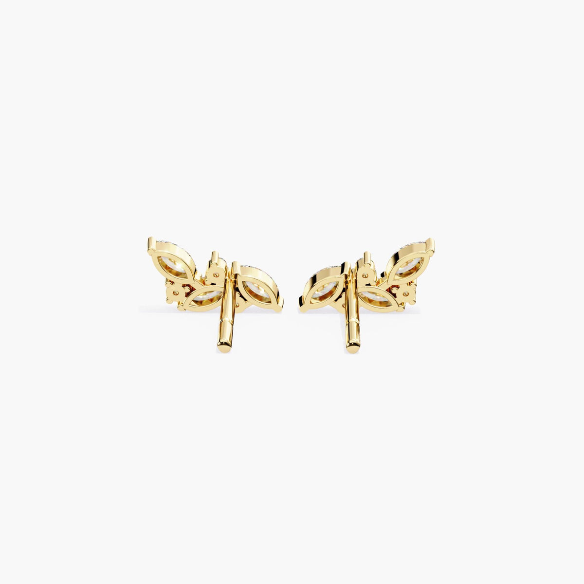 Cluster Elegant Wedding Bridal Lab Grown Diamond Earring, 14k Gold Jewelry Bridesmaid Gift Pageant Round Oval Cut Multistone Unique Earring