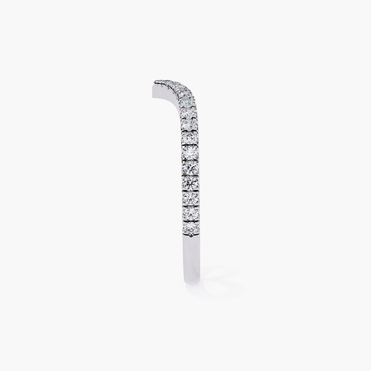 V Shaped Lab Grown Diamond Ring Enhancer, 14k Gold Nesting Crown Ring, Chevron Tiara Ring, Curved Wedding Band Ring Stacker, Contour Ring