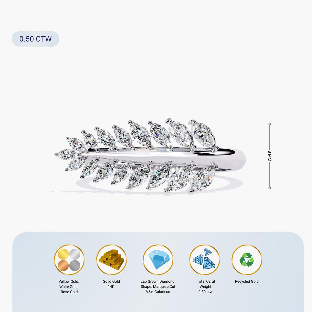 Diamond Leaf Ring Olive Branch Engagement Ring Nature Inspired Leafy Ring For Women Vine Ring Leaf Twig Wedding Ring Woman Anniversary Ring
