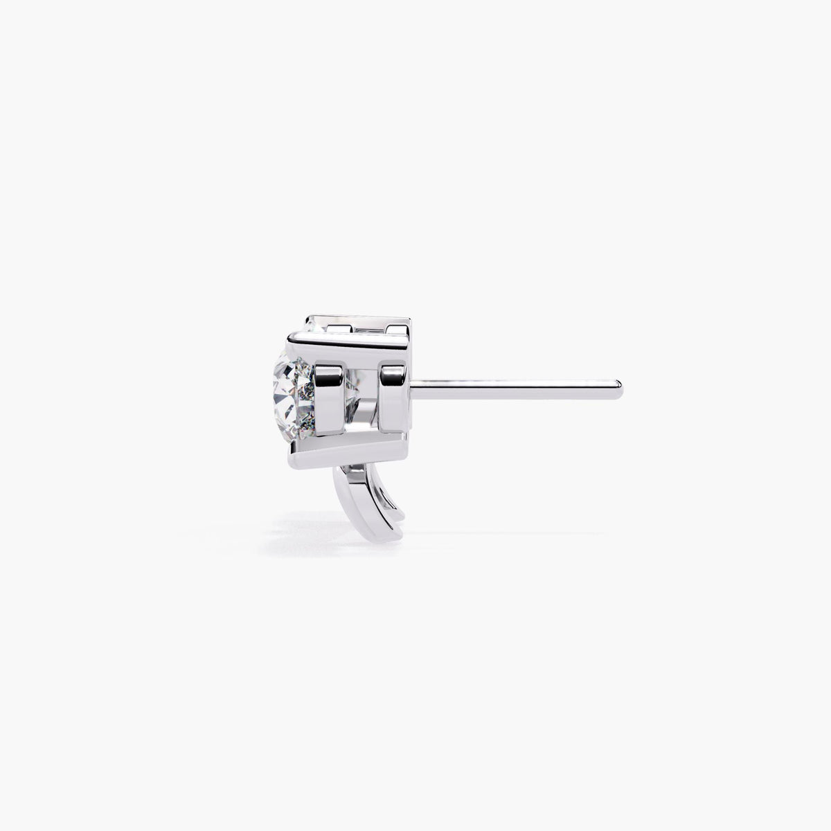 14K Gold Pear Lab Grown Diamond Bow Stud Earrings, 2 CTW