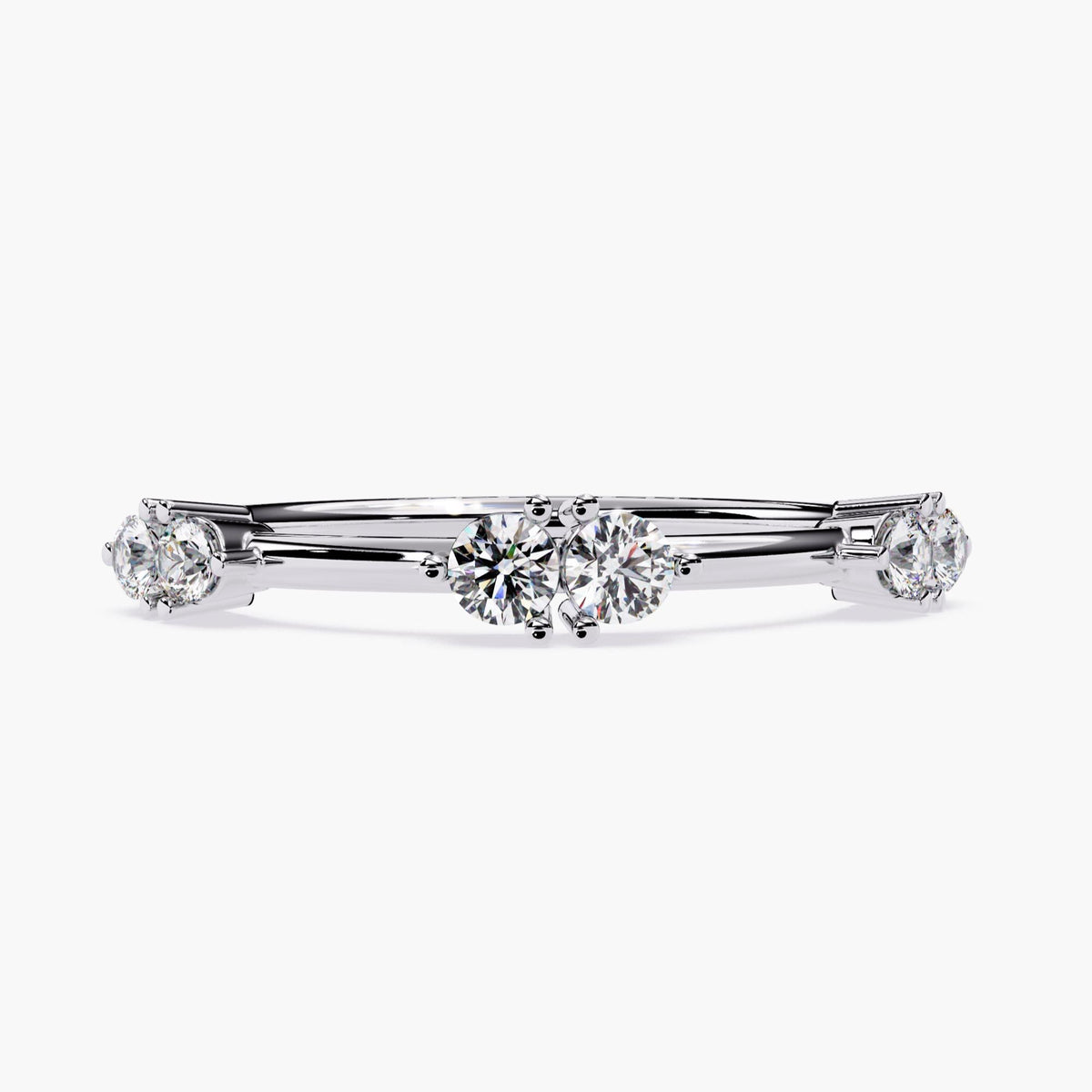 Thin Stackable Diamond Ring for Women, Minimalist Gold Diamond Ring, Slim Diamond Band, Simple Gold Round Diamond Band, Gift for Her