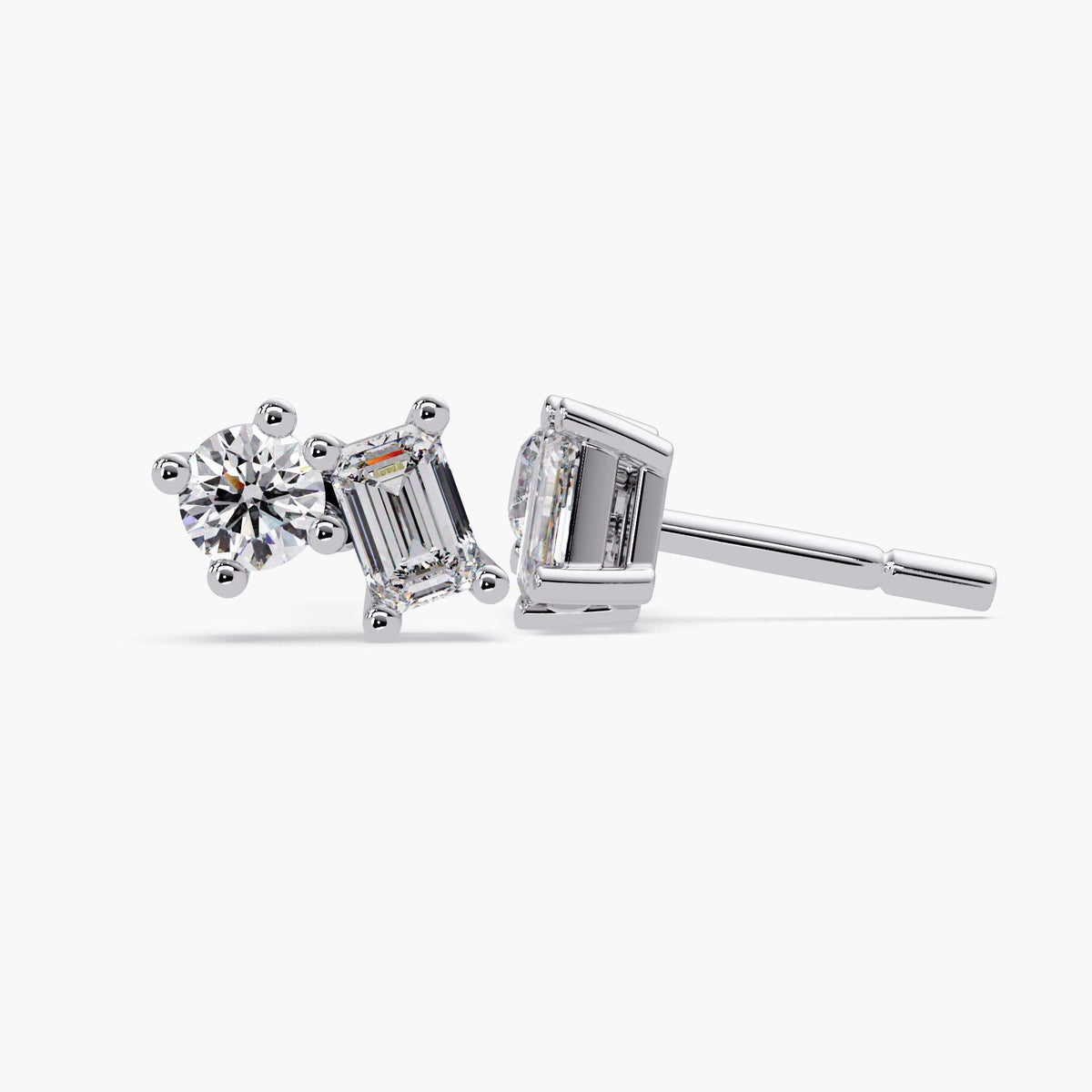 Lab Grown Diamond Earrings Cluster, Lab Diamond 14K Gold Stud Earrings, Multidiamond Stud Earrings, Mini Diamond Studs Cluster