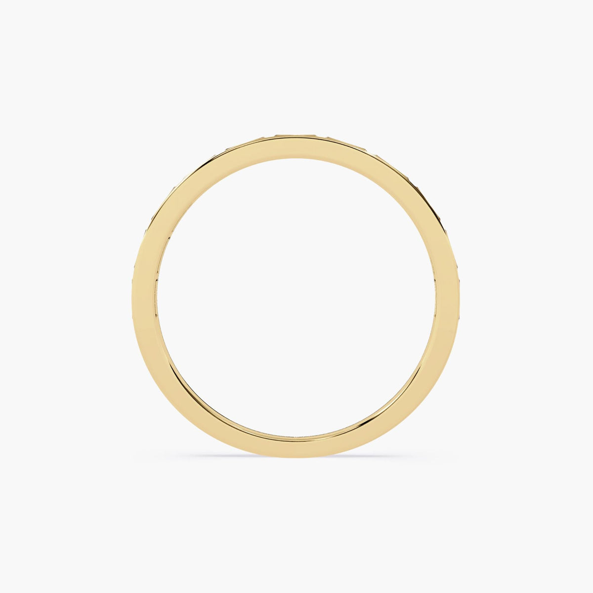 14K Gold Baguette Lab Diamond Band: Half Eternity Ring (0.22 ctw)