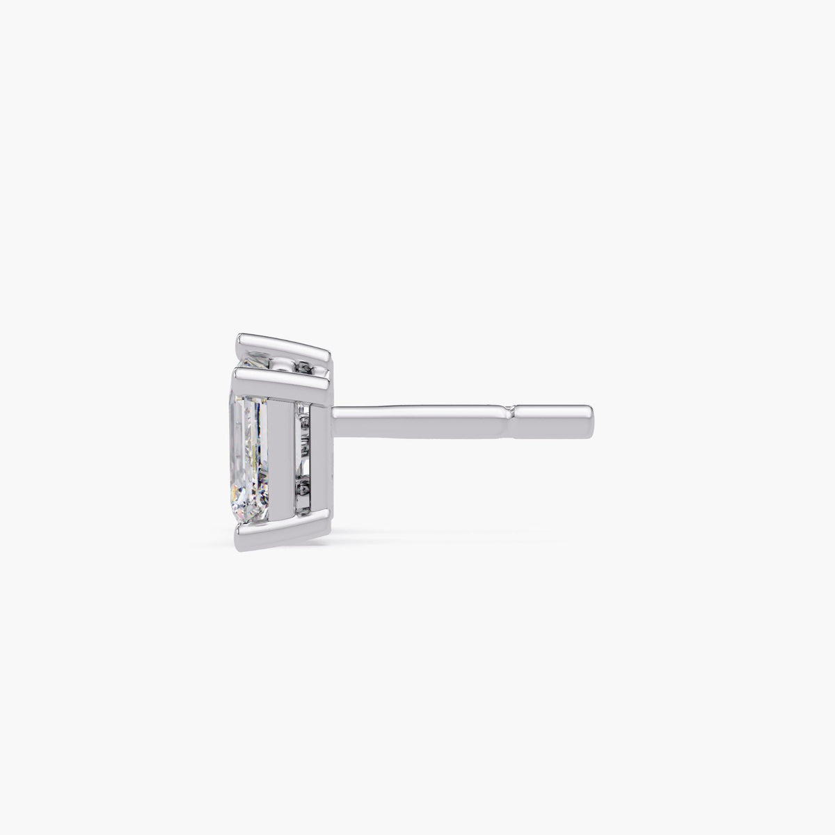 Toi et Moi Lab Grown Diamond Stud Earrings: 14K Gold 1.25 Ct Double Solitaire
