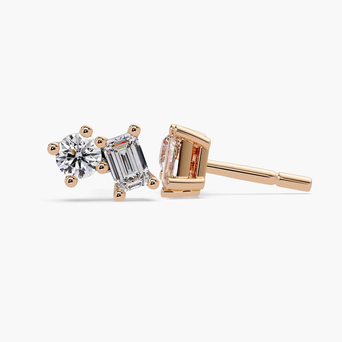 Lab Grown Diamond Earrings Cluster, Lab Diamond 14K Gold Stud Earrings, Multidiamond Stud Earrings, Mini Diamond Studs Cluster