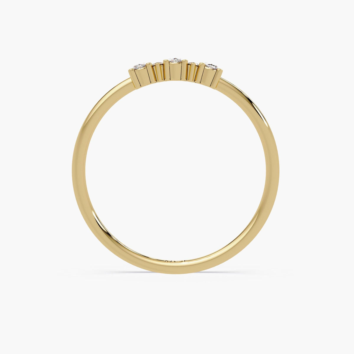 14k Gold Cluster Ring, Oval and Round Diamond Ring, 7 Stone Wedding Band, Dainty Anniversary Promise Ring for Women