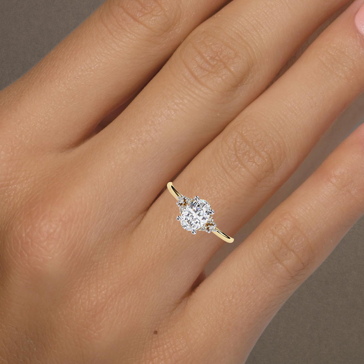 Vintage Oval Diamond Engagement Ring | Delicate Oval Diamond Ring | Unique Rose Gold Wedding Ring | Cluster Dainty Promise Ring for Women