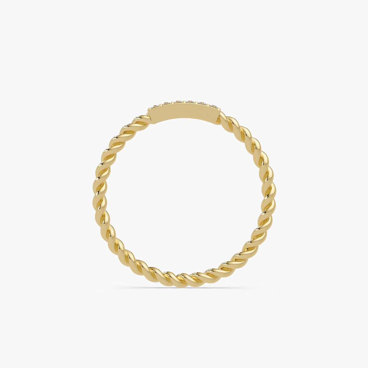 Christmas gift idea twisted gold pavé diamond ring