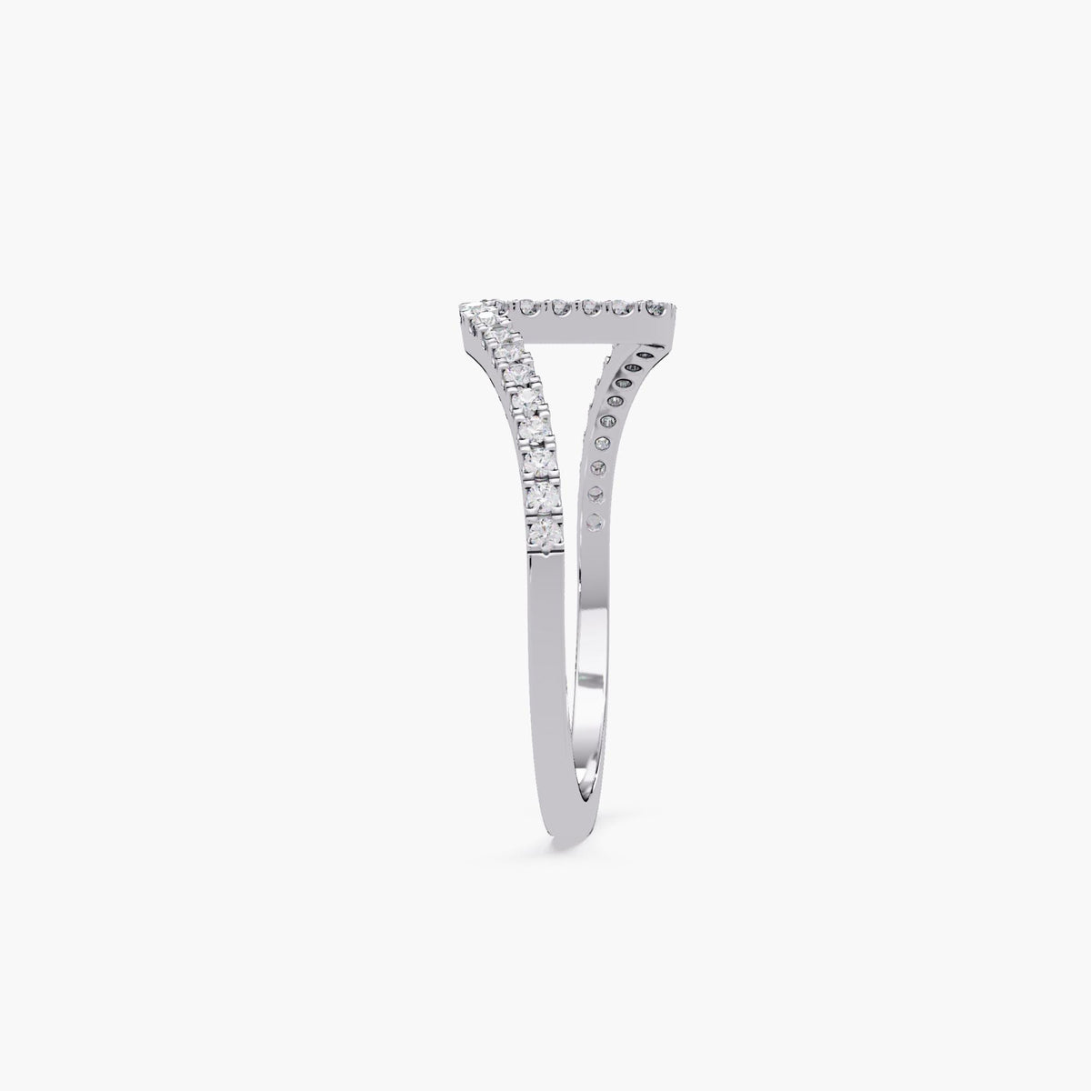 This dainty diamond chevron ring is perfect as a promise ring or anniversary gift.