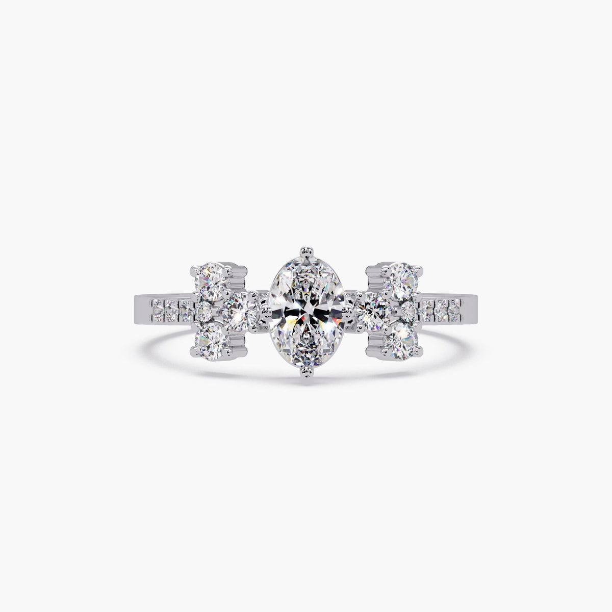 Minimalist oval diamond ring chosen for its bold yet feminine aesthetic