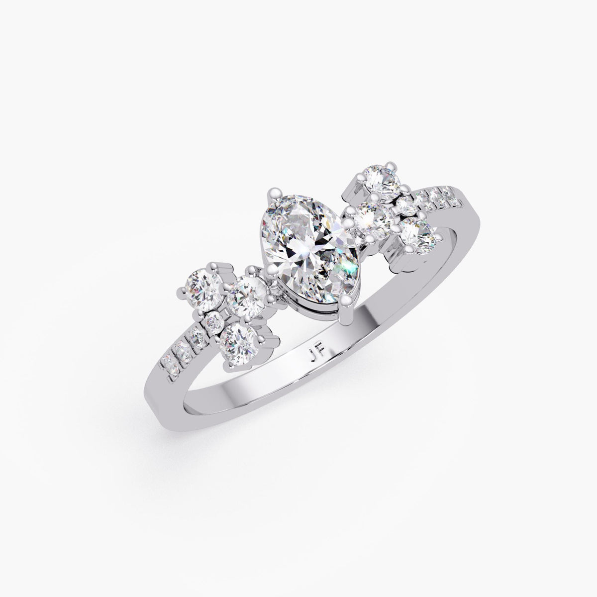 Dainty yet striking diamond statement ring ideal for everyday sophistication