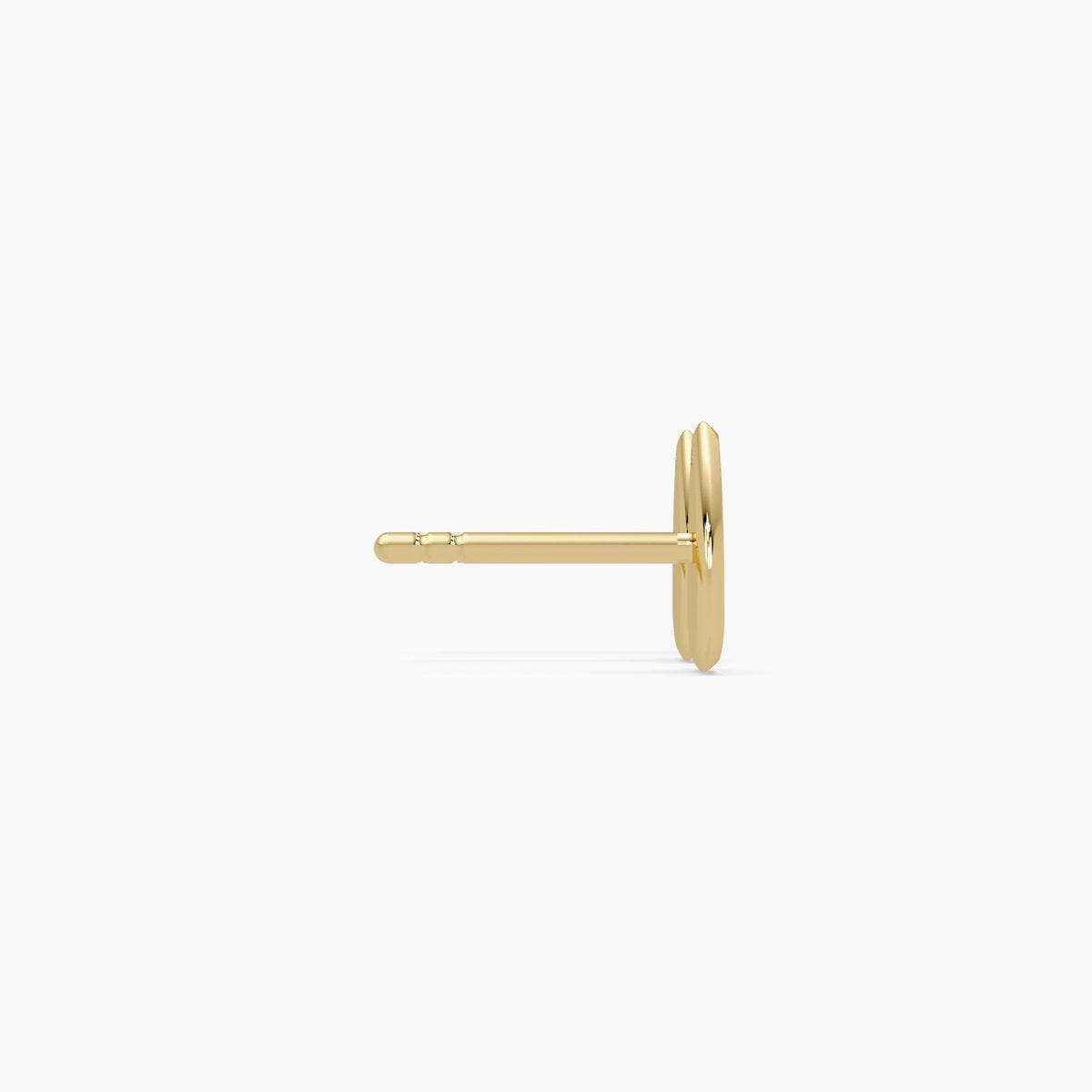 14K yellow gold triangle stud earrings with natural diamond pavé. Pushback and comfort fit