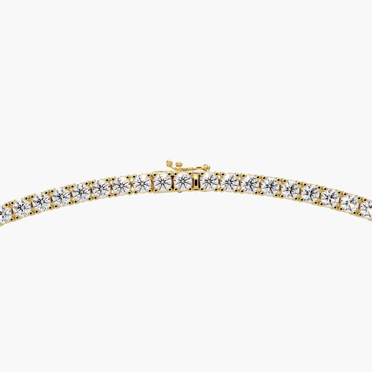 6.25 Ct Lab Grown Diamond Tennis Necklace, 2MM Round Diamond, 4 Prong Tennis Chain, 16-18 Inch