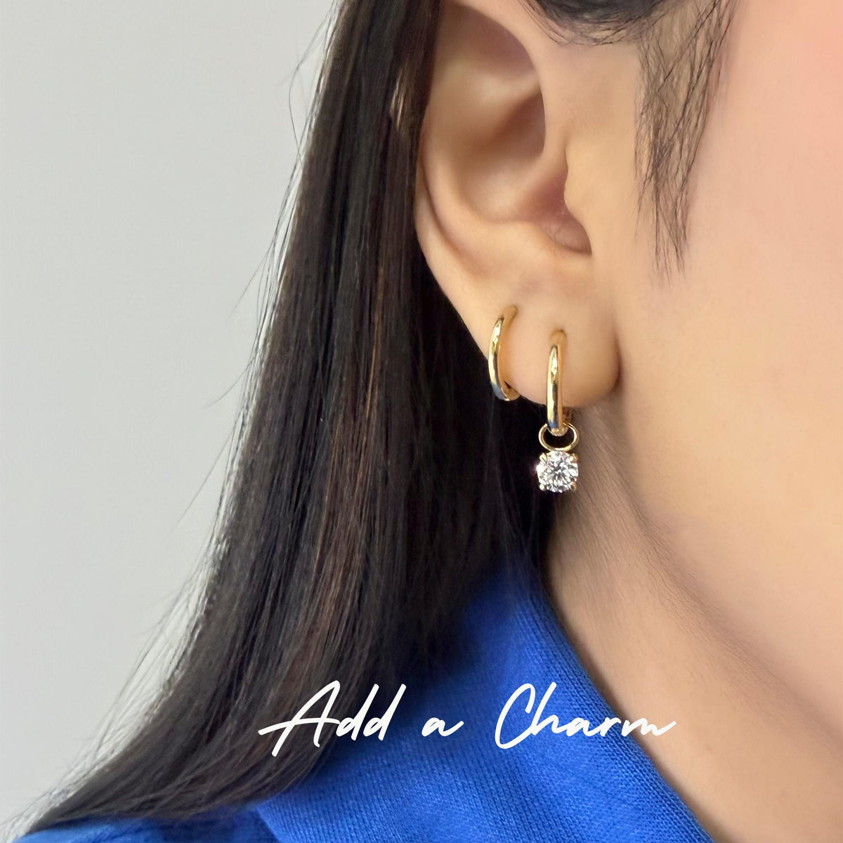 14k Solid Gold Simple Hoops, 11mm, 13mm, 15mm, 14k Real Gold, Mini Plain Huggies, Small White Gold Hoop Everyday Earrings, Waterproof Huggie