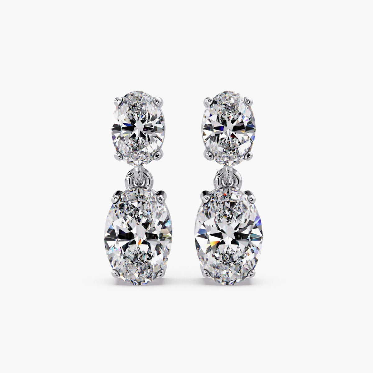 oval diamond earrings, oval drop earrings, diamond drop earrings, two stone earrings, lab diamond earrings, vertical diamond earrings, dainty diamond earrings, minimal diamond earrings, everyday diamond earrings, gift for her earrings, gold diamond earrings, anniversary earrings, simple diamond earrings