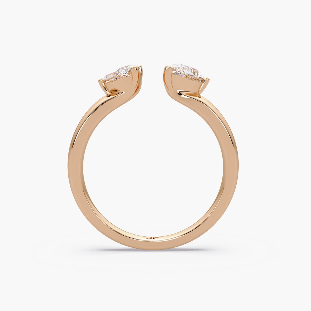 Multi shape lab grown diamond open ring in solid 14K gold featuring pear, round, and marquise stones in a sculptural wrap design.
Designed as a statement cigar band ring with a modern toi et moi feel, ideal for everyday styling or bold stacking.
A refined diamond ring for gifting, occasions, or a standout everyday piece.