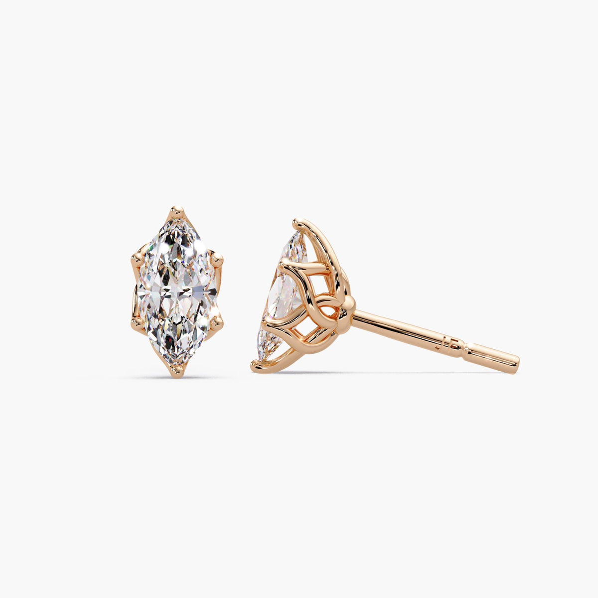 marquise lab diamond stud earrings 14k gold / marquise diamond studs 1 ctw 2 ctw 3 ctw 4 ctw / lab grown marquise diamond earrings IGI certified / marquise cut diamond stud earrings VS EF / 6 prong marquise diamond studs / elongated marquise diamond stud earrings / solitaire marquise diamond studs / everyday diamond stud earrings gold / stackable marquise stud earrings / first piercing diamond studs / second hole diamond studs