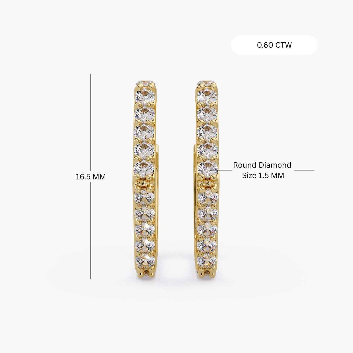 natural diamond huggies / rectangular hoop earrings / solid gold geometric earrings / minimalist diamond hoops / pave hoop earrings