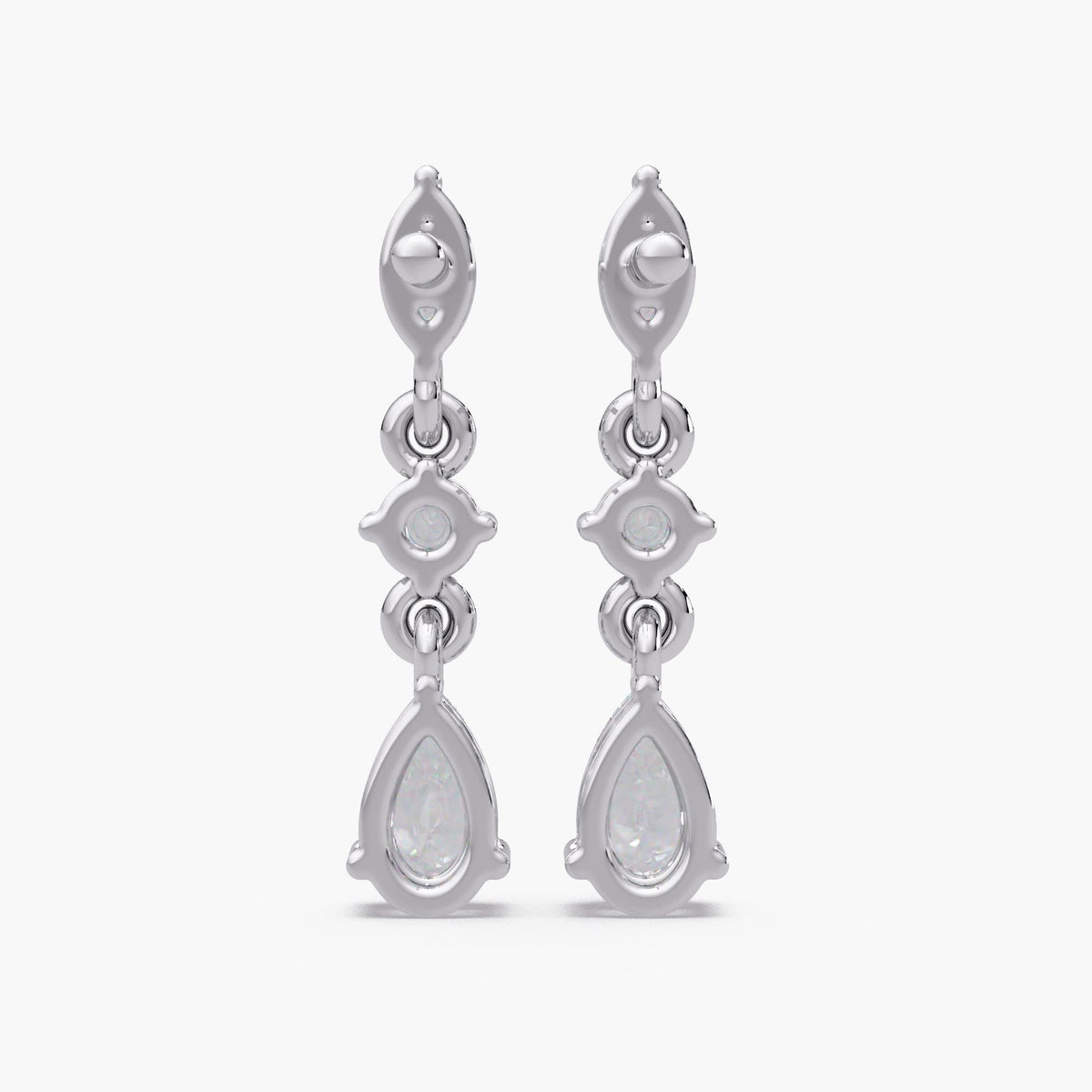 lab diamond drop earrings / 14k gold diamond drop earrings / dainty diamond drop earrings / diamond line drop earrings / mixed shape diamond earrings / marquise pear diamond earrings / vertical diamond earrings / delicate diamond drop earrings / second piercing drop earrings / bridal diamond drop earrings / everyday diamond earrings