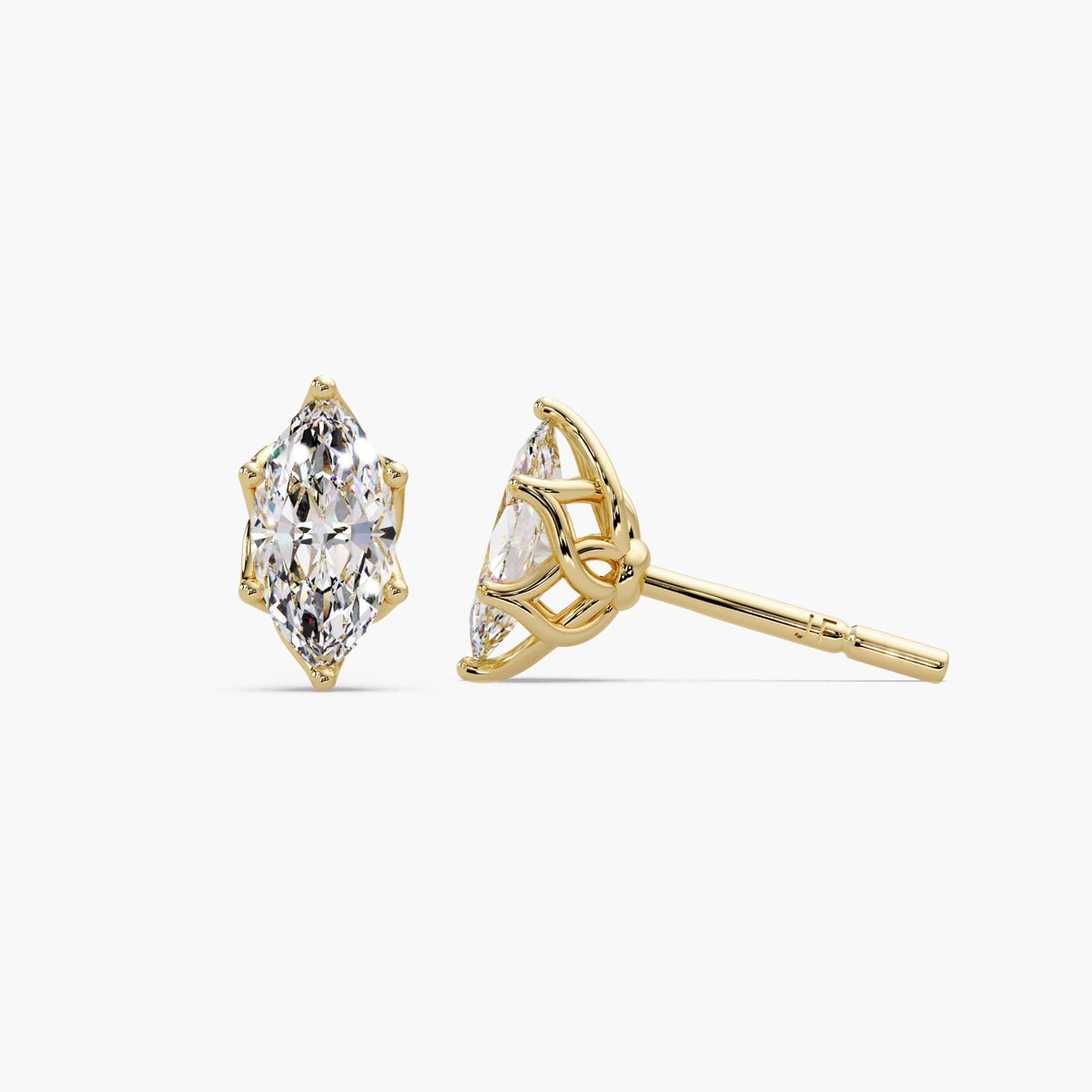 marquise lab diamond stud earrings 14k gold / marquise diamond studs 1 ctw 2 ctw 3 ctw 4 ctw / lab grown marquise diamond earrings IGI certified / marquise cut diamond stud earrings VS EF / 6 prong marquise diamond studs / elongated marquise diamond stud earrings / solitaire marquise diamond studs / everyday diamond stud earrings gold / stackable marquise stud earrings / first piercing diamond studs / second hole diamond studs