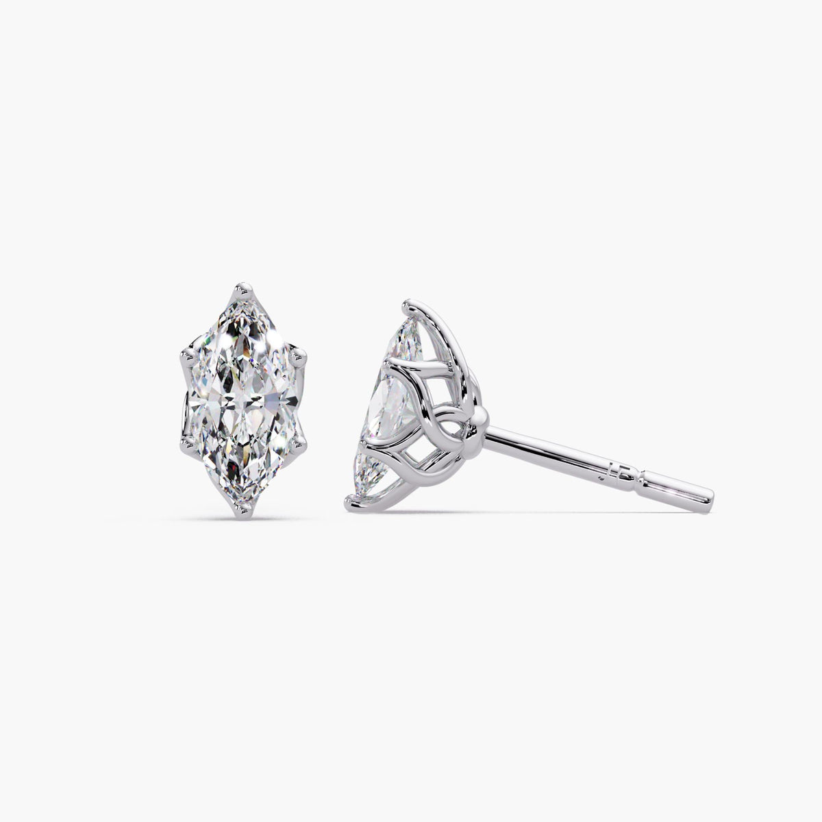 marquise lab diamond stud earrings 14k gold / marquise diamond studs 1 ctw 2 ctw 3 ctw 4 ctw / lab grown marquise diamond earrings IGI certified / marquise cut diamond stud earrings VS EF / 6 prong marquise diamond studs / elongated marquise diamond stud earrings / solitaire marquise diamond studs / everyday diamond stud earrings gold / stackable marquise stud earrings / first piercing diamond studs / second hole diamond studs