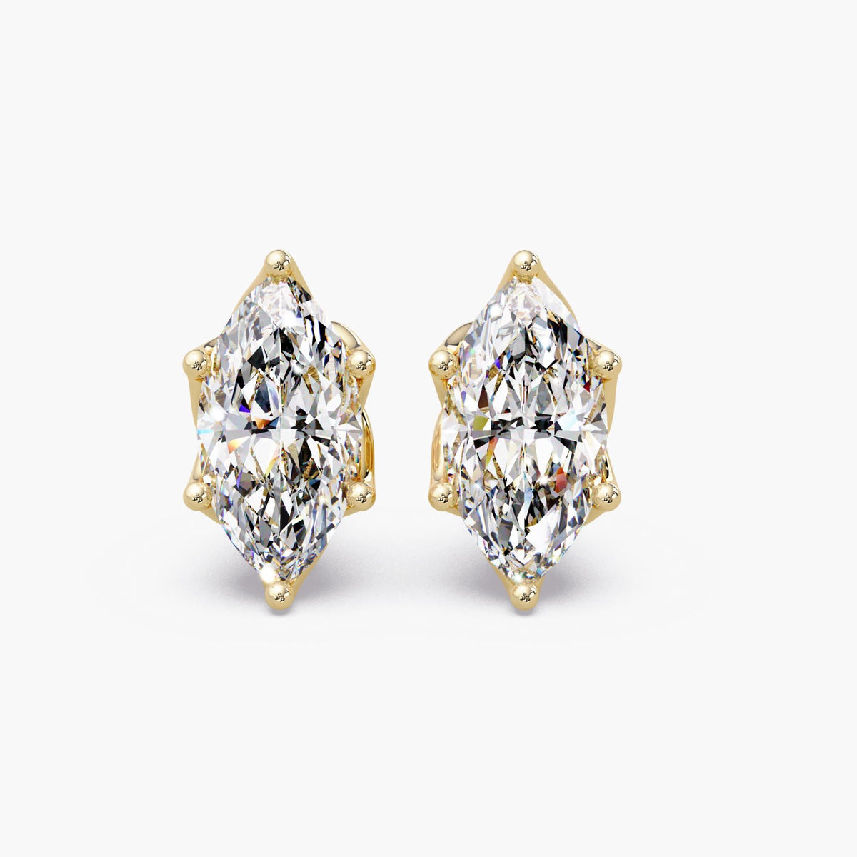 marquise lab diamond stud earrings 14k gold / marquise diamond studs 1 ctw 2 ctw 3 ctw 4 ctw / lab grown marquise diamond earrings IGI certified / marquise cut diamond stud earrings VS EF / 6 prong marquise diamond studs / elongated marquise diamond stud earrings / solitaire marquise diamond studs / everyday diamond stud earrings gold / stackable marquise stud earrings / first piercing diamond studs / second hole diamond studs