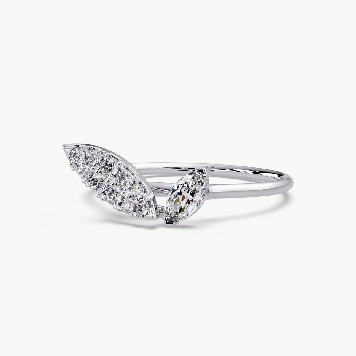 marquise lab diamond ring / thin diamond ring / petite diamond ring / modern gold ring / delicate stacking ring