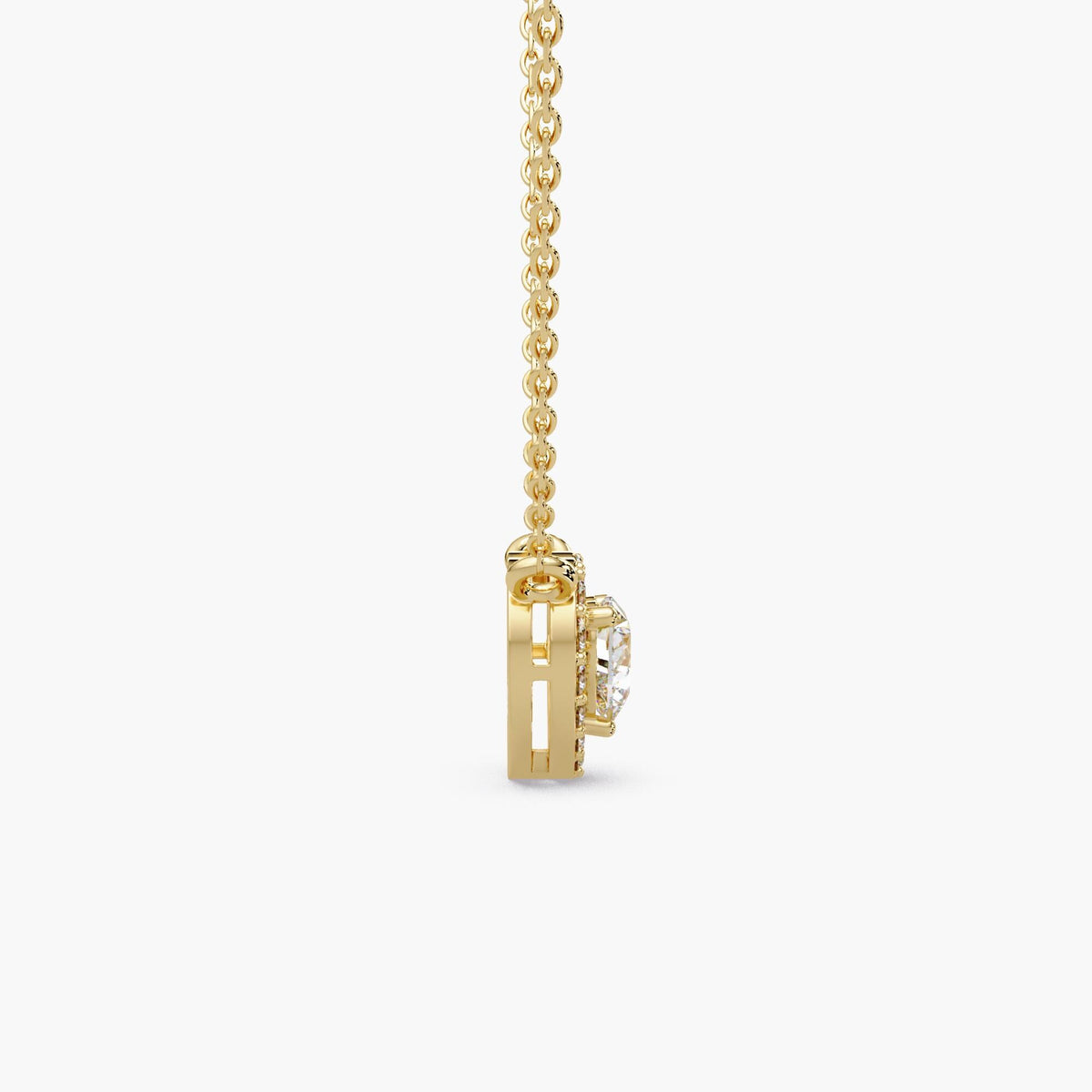 14k gold heart pendant/heart cut lab diamond necklace/diamond heart charm necklace/minimal heart necklace/gift for her
