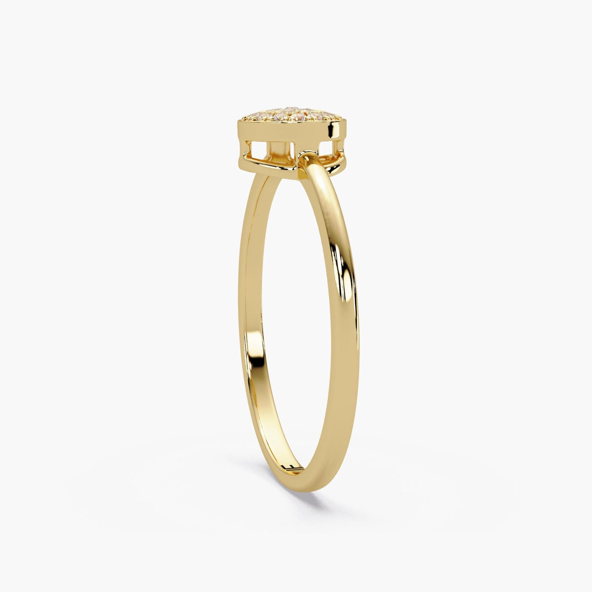 pave cluster diamond ring/delicate gold diamond ring/natural diamond stackable ring/promise ring gift