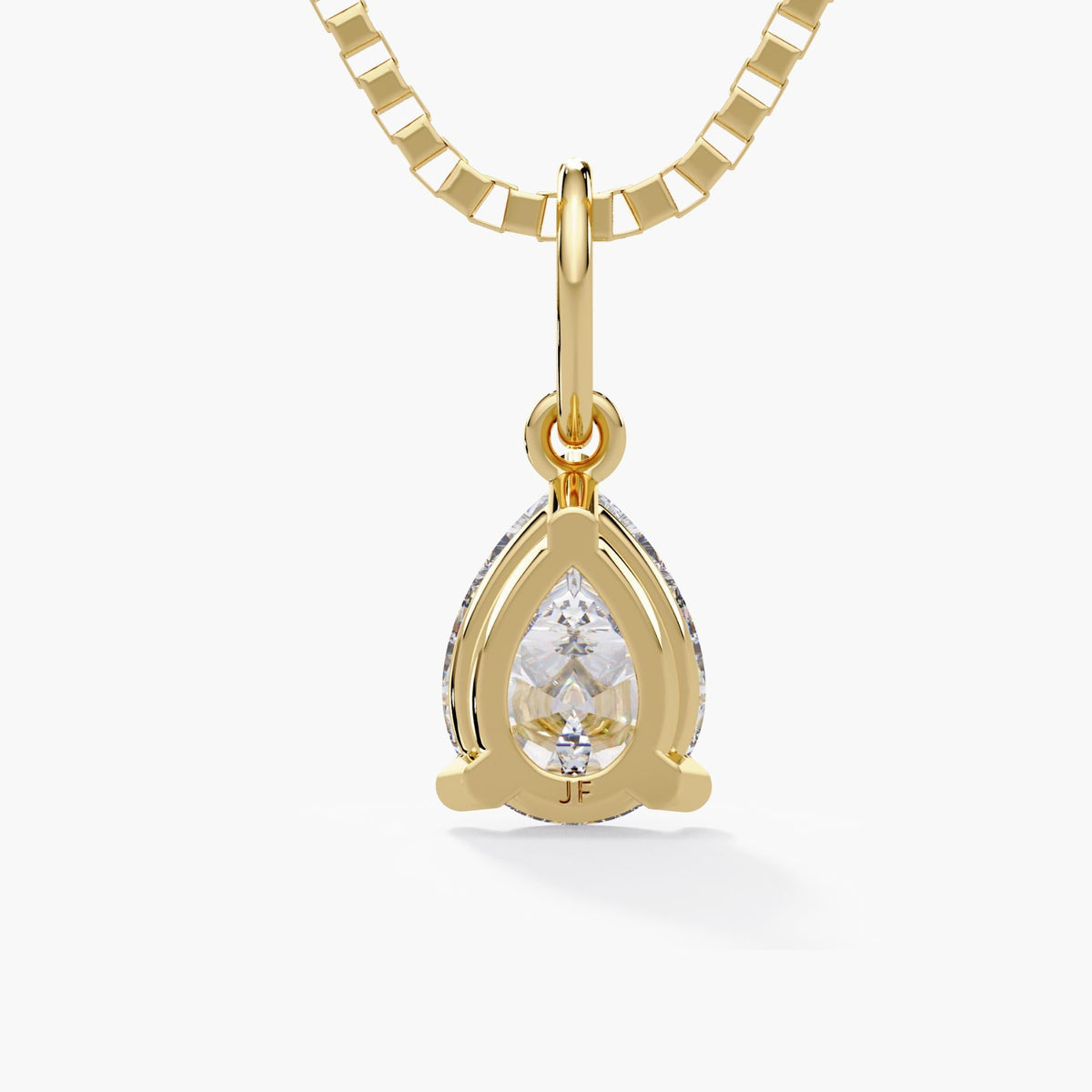 Pear Diamond Pendant, Pear Diamond Charm, Lab Grown Diamond Pendant, Pear Diamond Necklace, Pear Shaped Diamond Pendant, IGI Certified Diamond Necklace, Lab Diamond Pendant, 14K Gold Solitaire Diamond Pendant, Pear Cut Lab Diamond Pendant