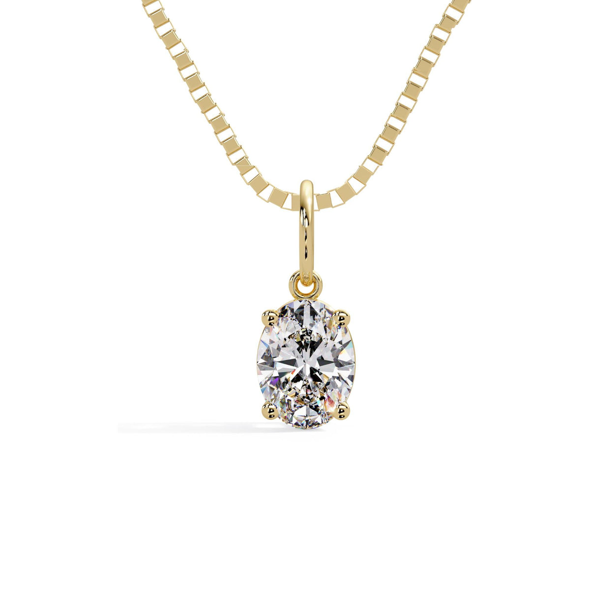 lab grown diamond pendant / oval solitaire necklace / solitaire diamond pendant / lab created diamond pendant oval / diamond pendant with chain / certified lab grown necklace / gold diamond pendant / 1 carat diamond solitaire necklace / oval lab grown necklace / lab grown diamond necklace