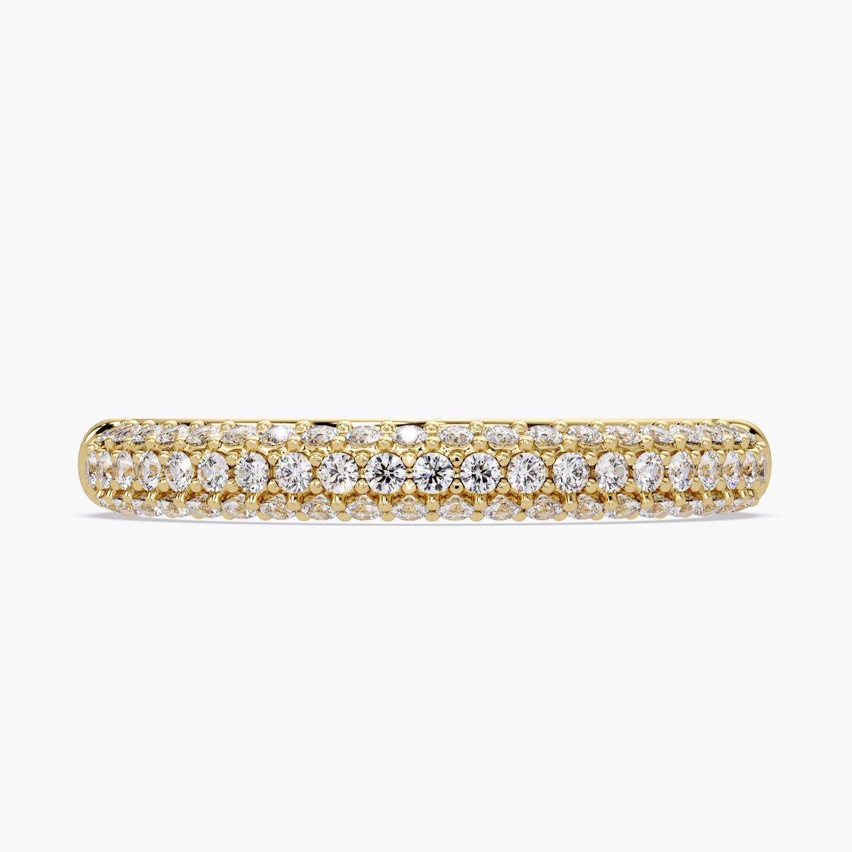 diamond pavé band / stackable diamond wedding band / eternity style band / bridal stacking ring / lab diamond band